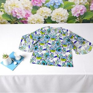 Jude Connally Floral Blouse - Blue and Green